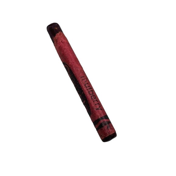Vintage Binney & Smith Crayola Crayon Mulberry Retired USA USED BROKEN Wide Logo - Picture 4 of 10